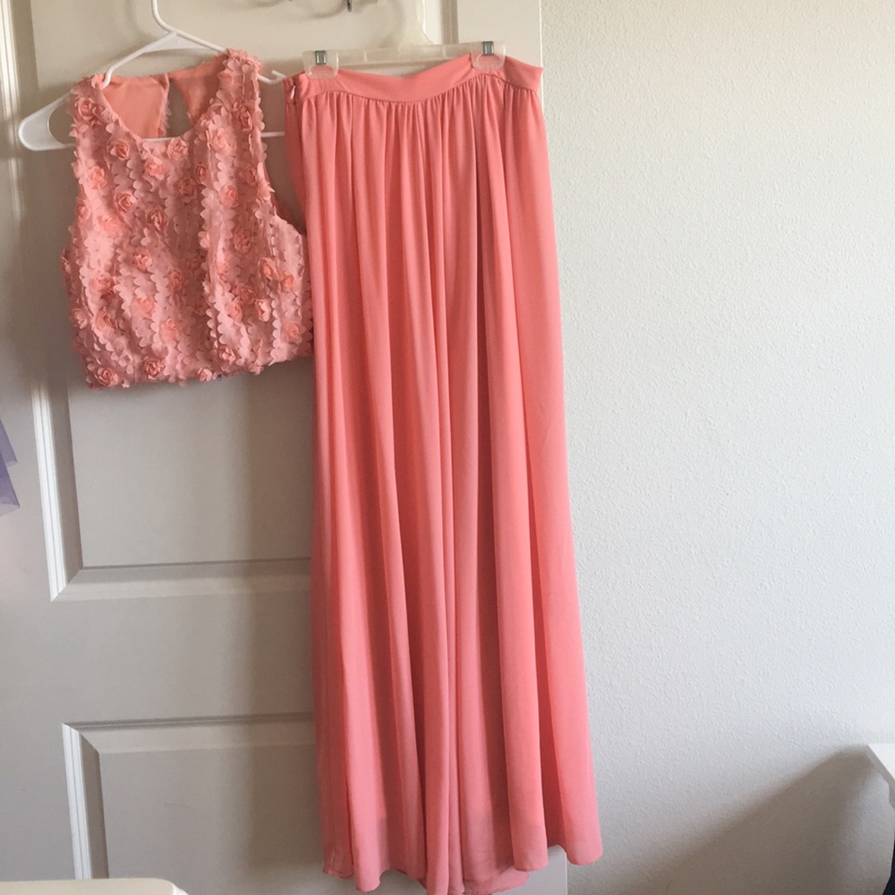Two Piece Coral Dress